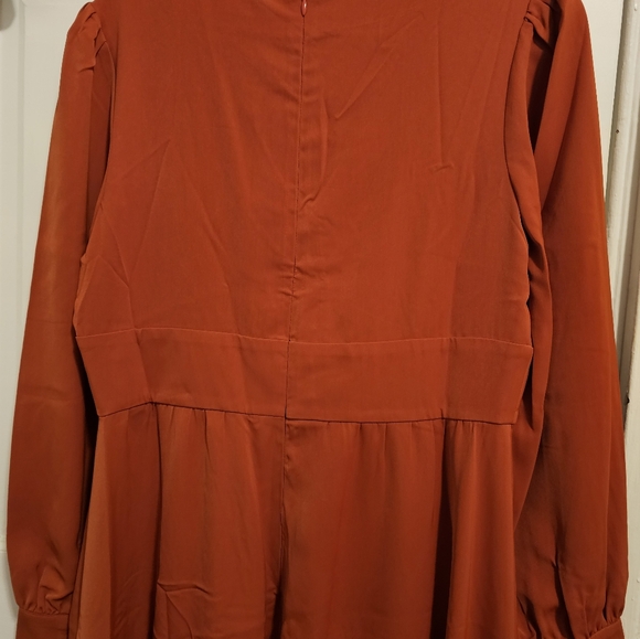 Rihoas Terracotta Long Sleeve Dress - Picture 5 of 6